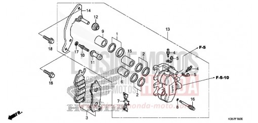 FRONT BRAKE CALIPER WW125EX2F de 2015